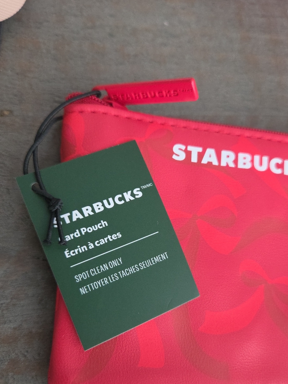 Starbucks 2025 Red Holiday Card Pouch – Bow Print Edition ⭐️ Limited Edition - Picture 5 of 5